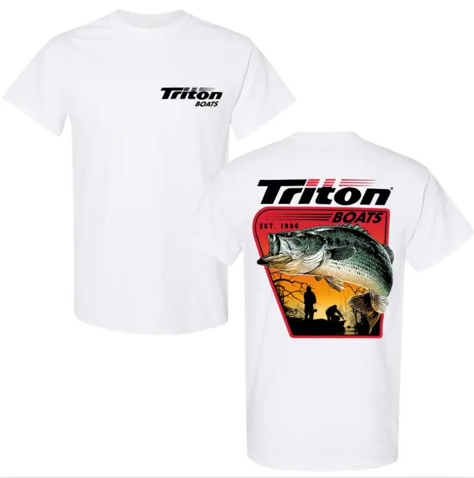 Triton Boats Fishing T-Shirt, Vintage Outdoor Graphic Tee, Soft Cotton Blend Shi
