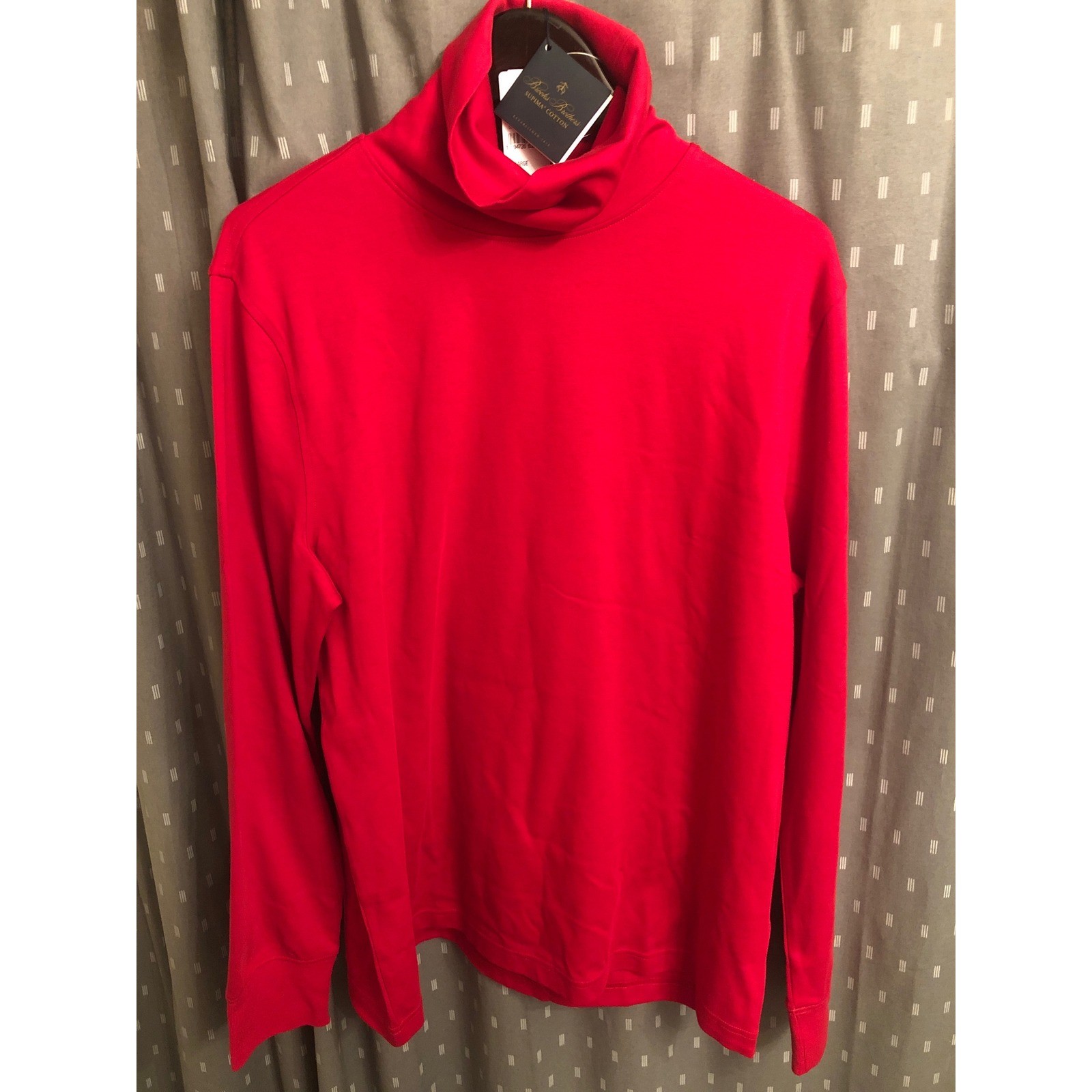 Brooks Brothers Red Supima Cotton Turtleneck Top Mens Size Large New with Tags
