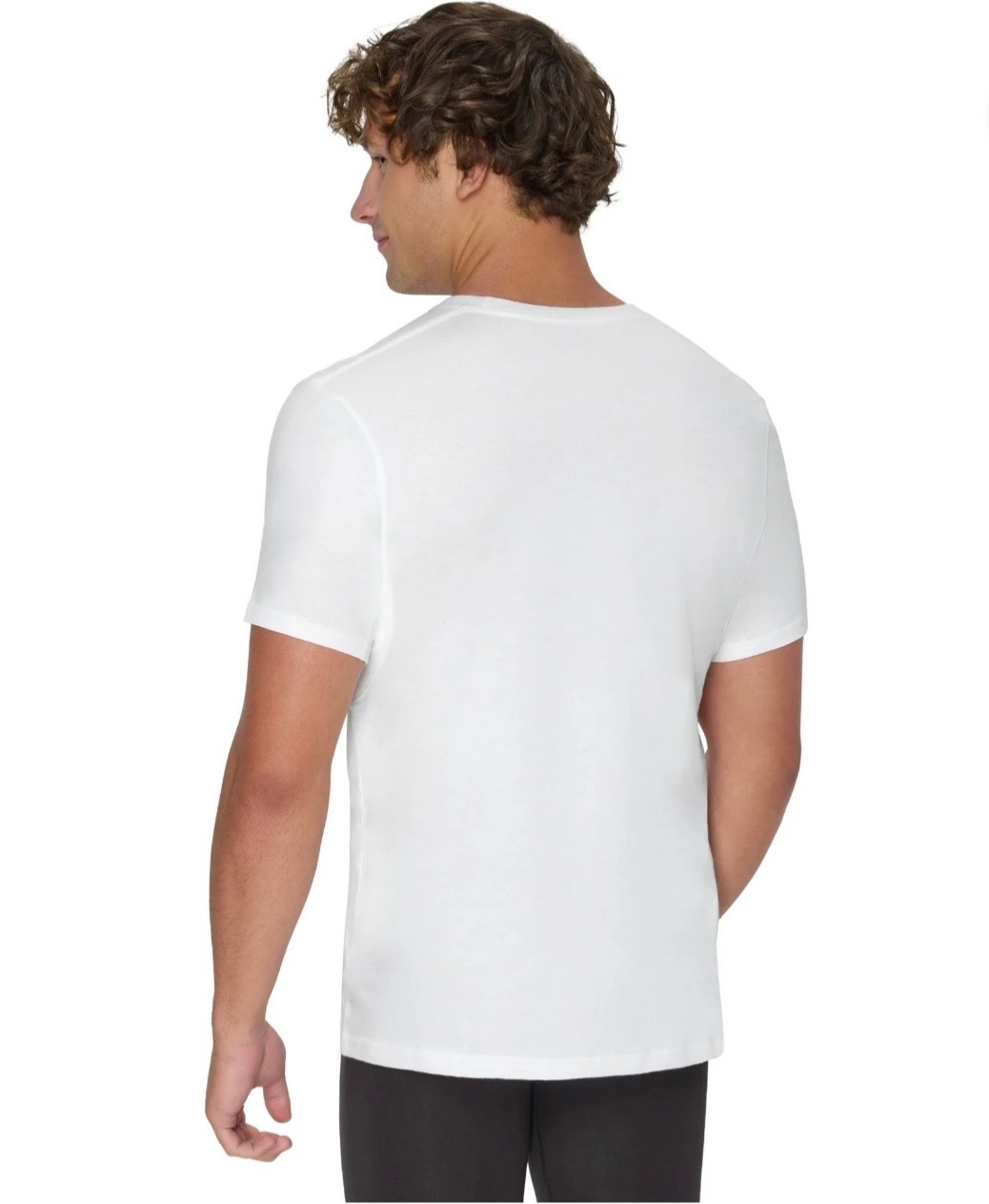 Hanes Men’s Sweat Block T-Shirt, Crewneck, White, 3-Pack