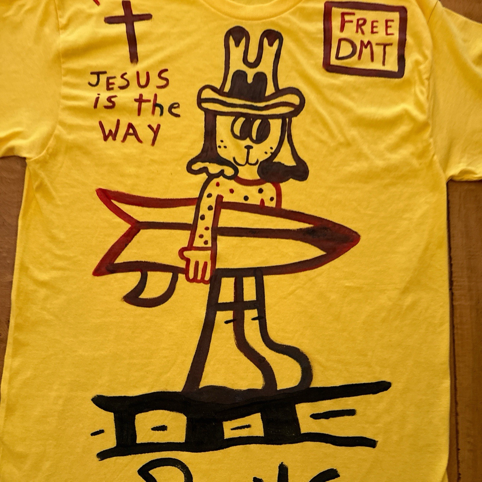 Rare Japan Surf Skater Brand T-Shirt Streetwear Surf Punk Beach Goth Size L 420