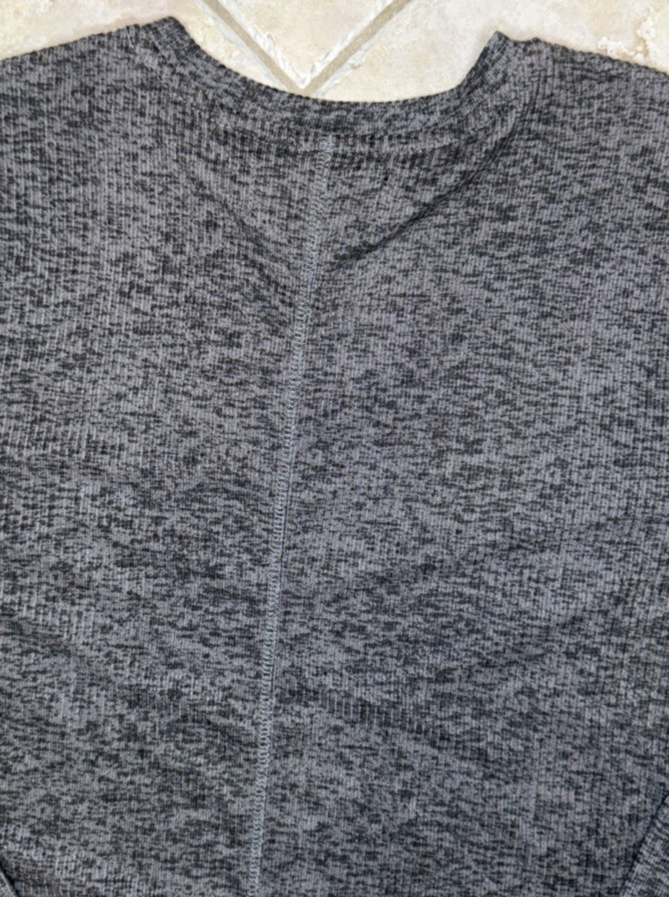 Ted Baker London L/S Rib Crew Loungewear Tee Shirt Mens L Grey Heather NWT