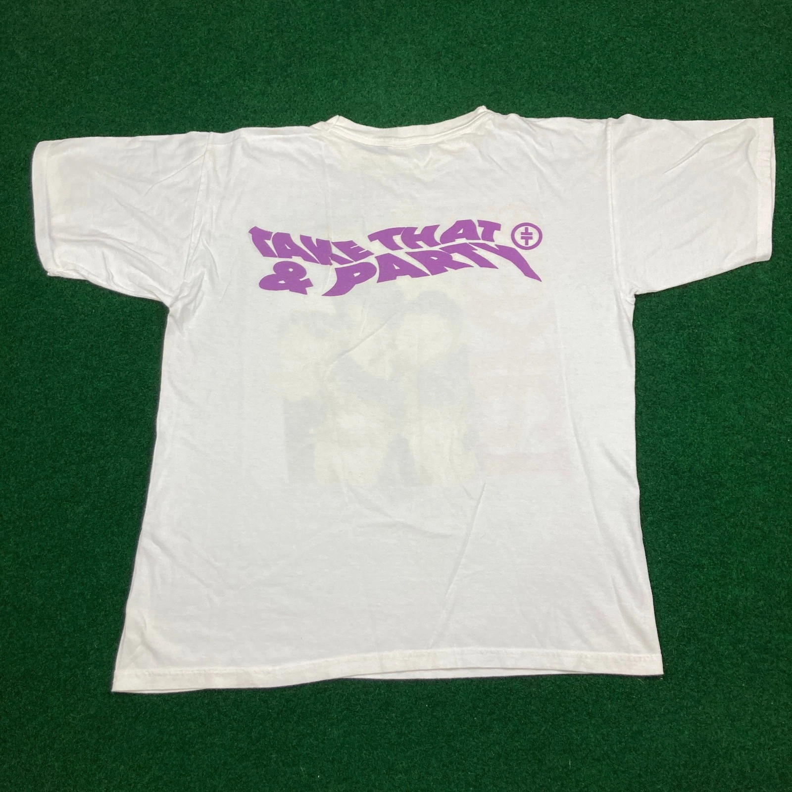 Vintage Take That Shirt Mens White 1993 Pop Group Boy Band Concert Tour PA7988