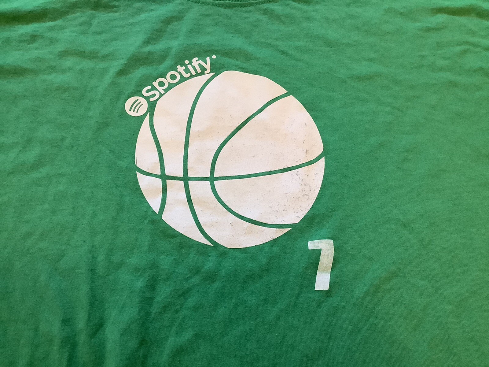 RARE COLLECTIBLE SPOTIFY PREMIUM SHIRT “7” MUSIC COMPANY LOGO UNISEX SIZE LARGE