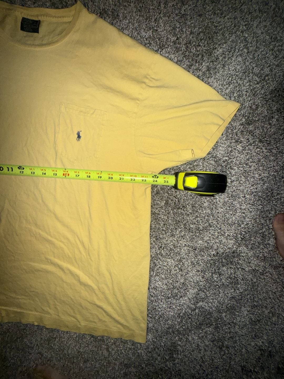Vintage Single Stitch Polo Ralph Lauren Men’s Yellow Pocket T-Shirt