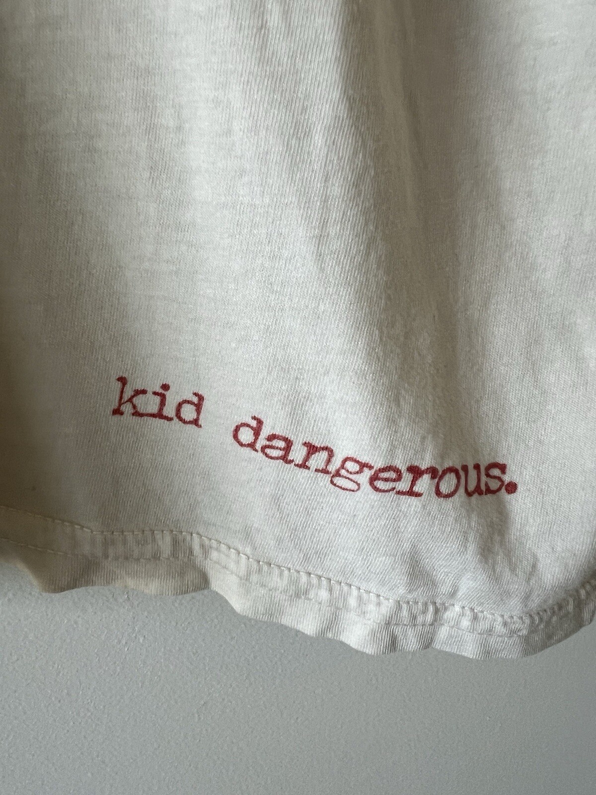 VINTAGE 2000s Kid Dangerous Lolita Cinema Bill Grime Couture Boxy V-Neck T-Shirt