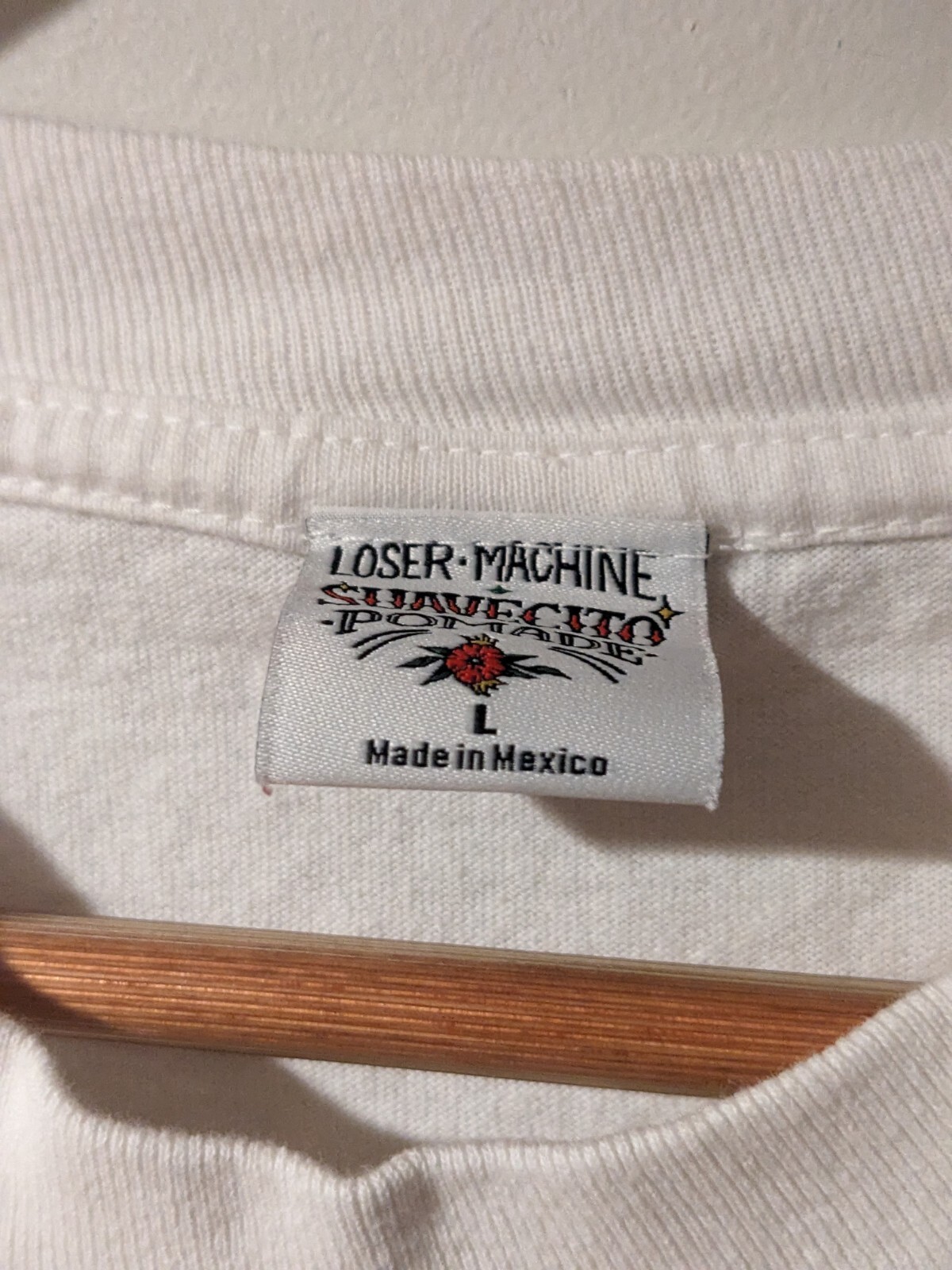 Loser Machine Suavecito Pomade Hair Product White Large T-Shirt