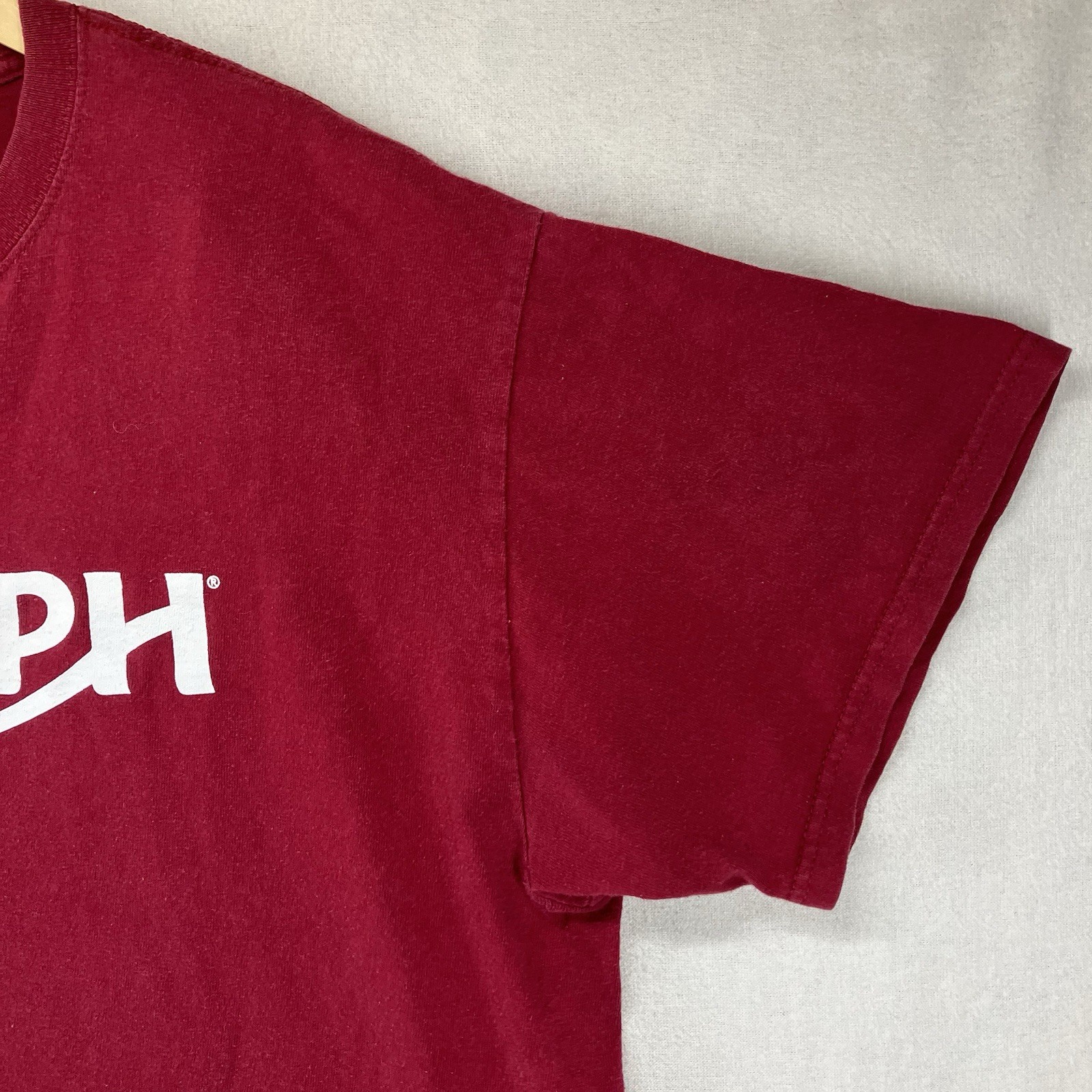 VTG 90s Triumph Motorcycles MENS LARGE Burgundy Spellout Dallas Texas RPM *wear*