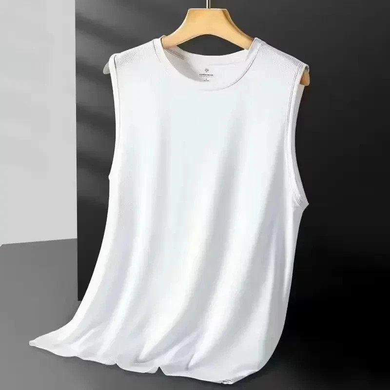 Men’s Ice Silk Mesh Vest Lightweight Sports Summer Wear Sleeveless T-shirt Tank