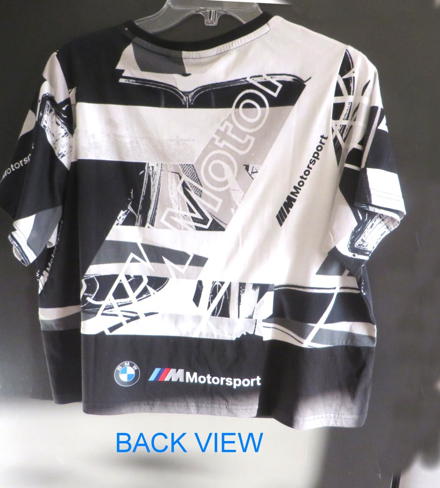 NWT Puma BMW Motorsport MMS WMN Street tee Men’s T Shirt White Black Sz: XL/TG