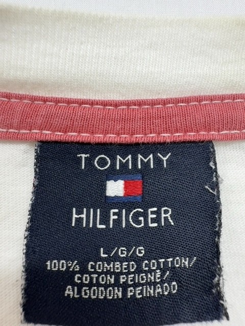 Tommy Hilfiger Men’s T-Shirt White Graphic Logo Size L Regular