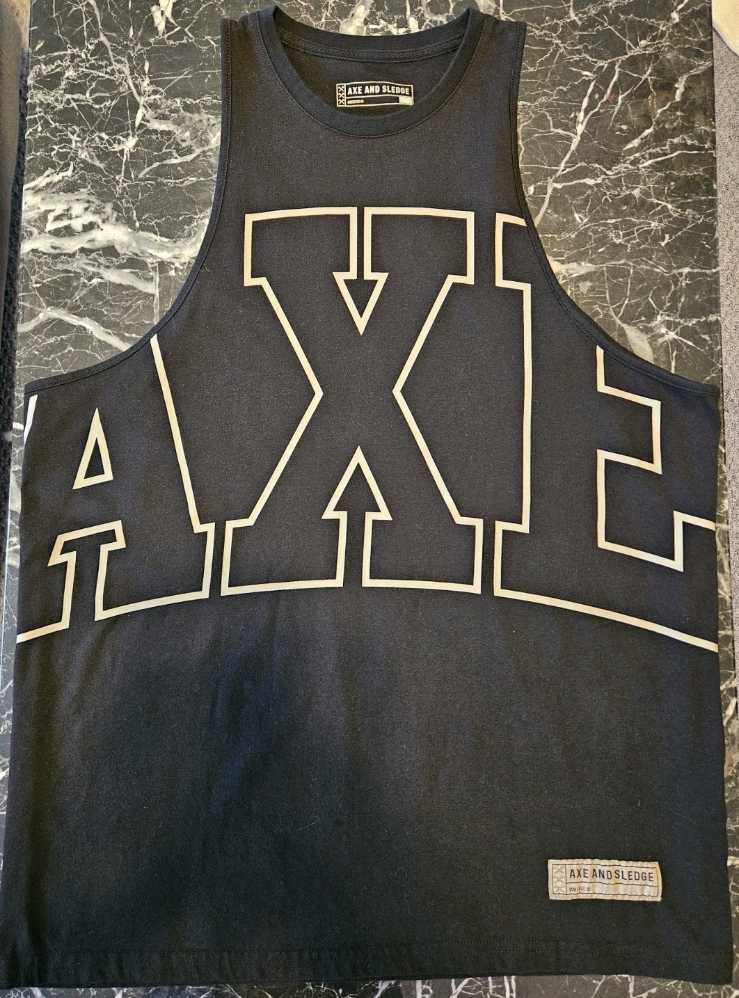 Rare Axe and Slegdge Hard Working Gym Workout fitness Tank Mens Large