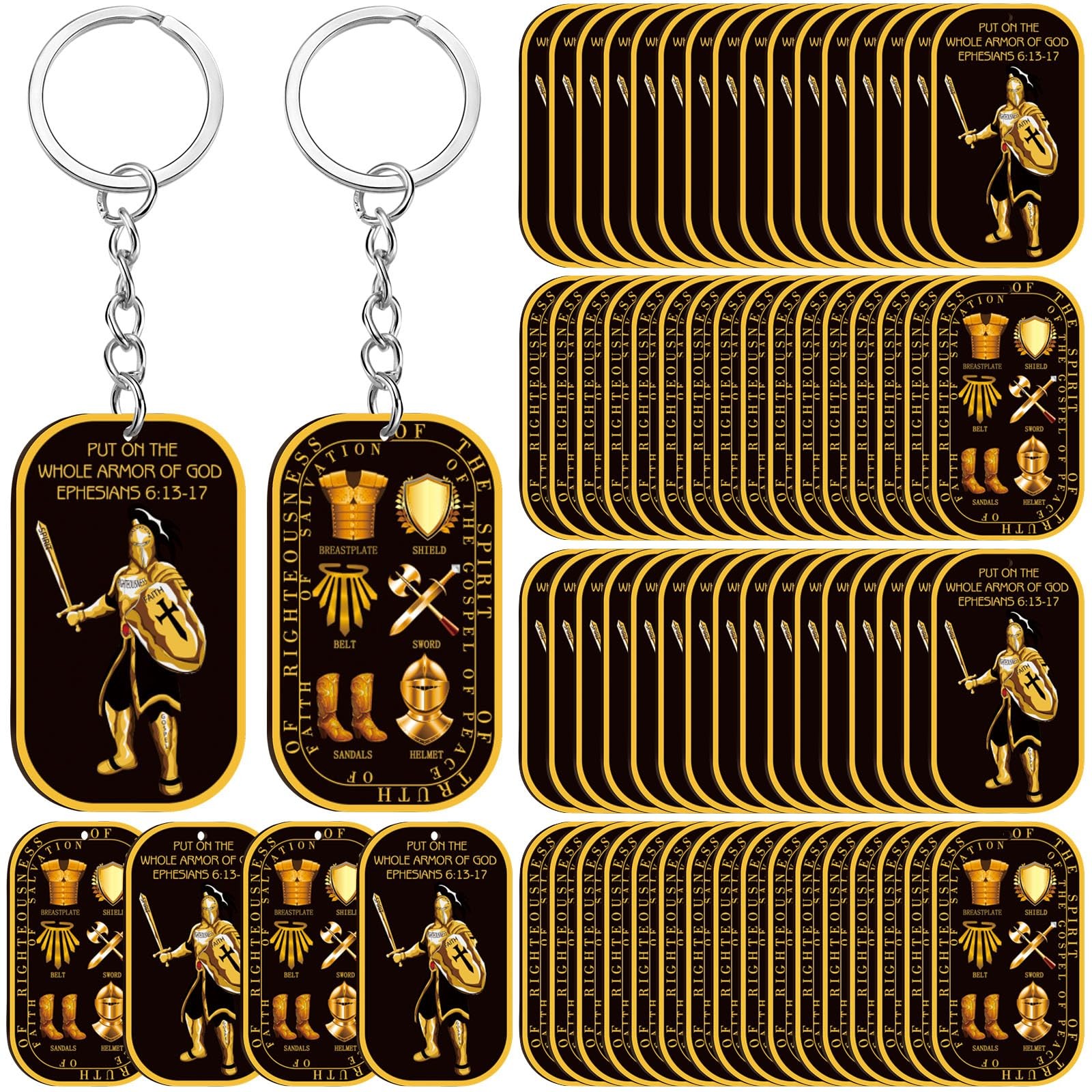 Christian Gifts Bulk Put on The Whole Armor of God Keychains Acrylic Military…