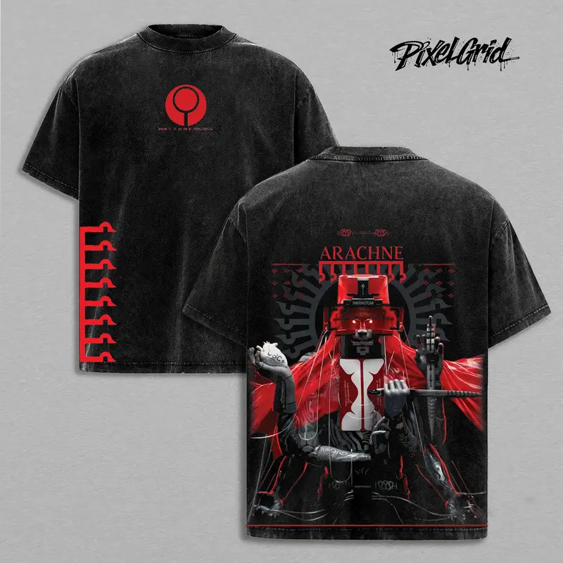 Arachne Marathon Graphic Streetwear T-shirt Cotton Tee Gaming Apparel Heavyweigh