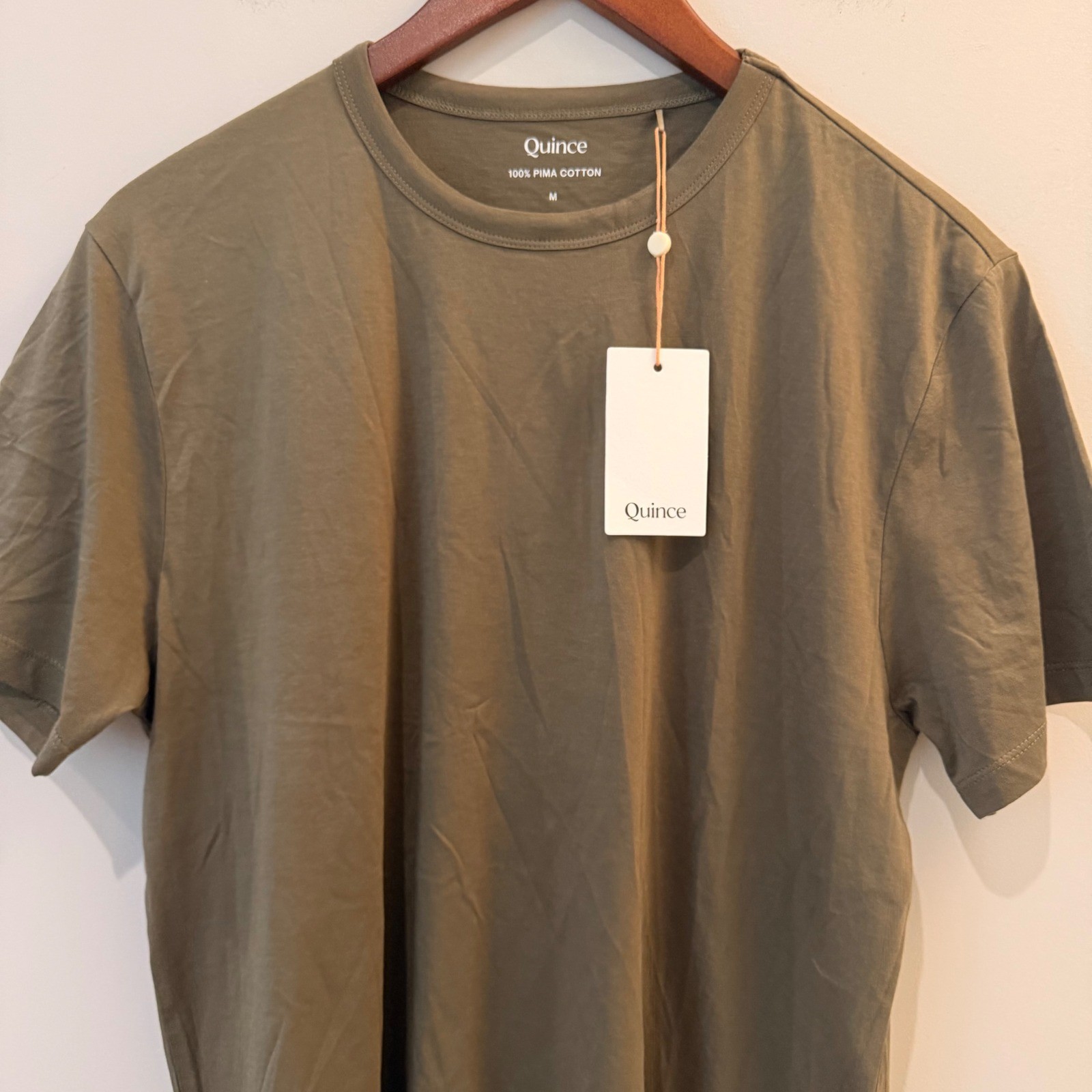 Quince Tee Set 100% Pima Cotton Luxe Touch Long Sleeve Lot of 2 Olive Navy NWOT