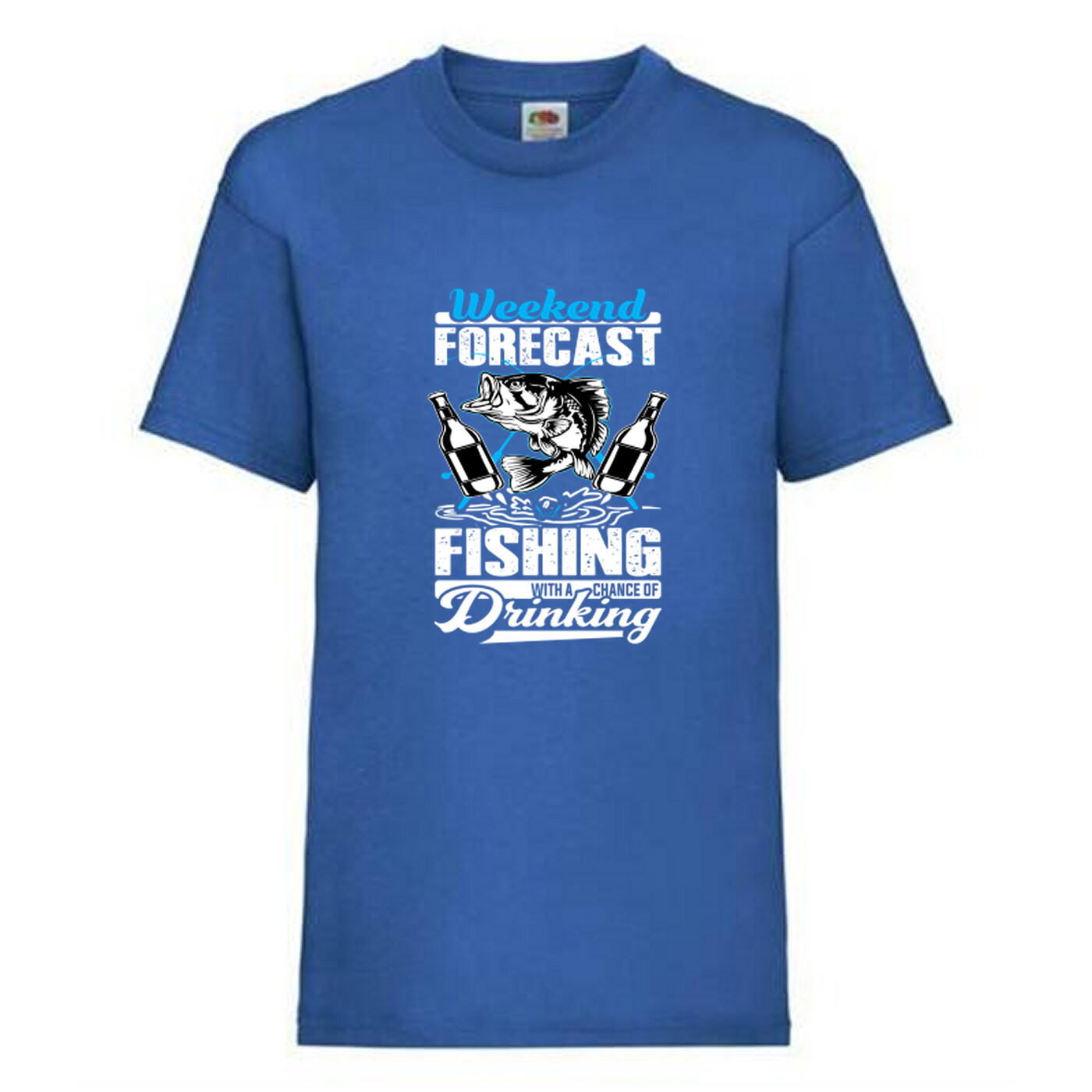 Fishing Forecast Drinking Humour Novelty T Shirt Various Colours And Sizes