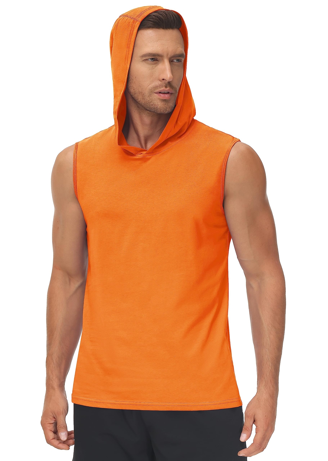 Men’s Hoodie Sleeveless Muscle Shirts Gym Workout Casual Running Sport Summer T