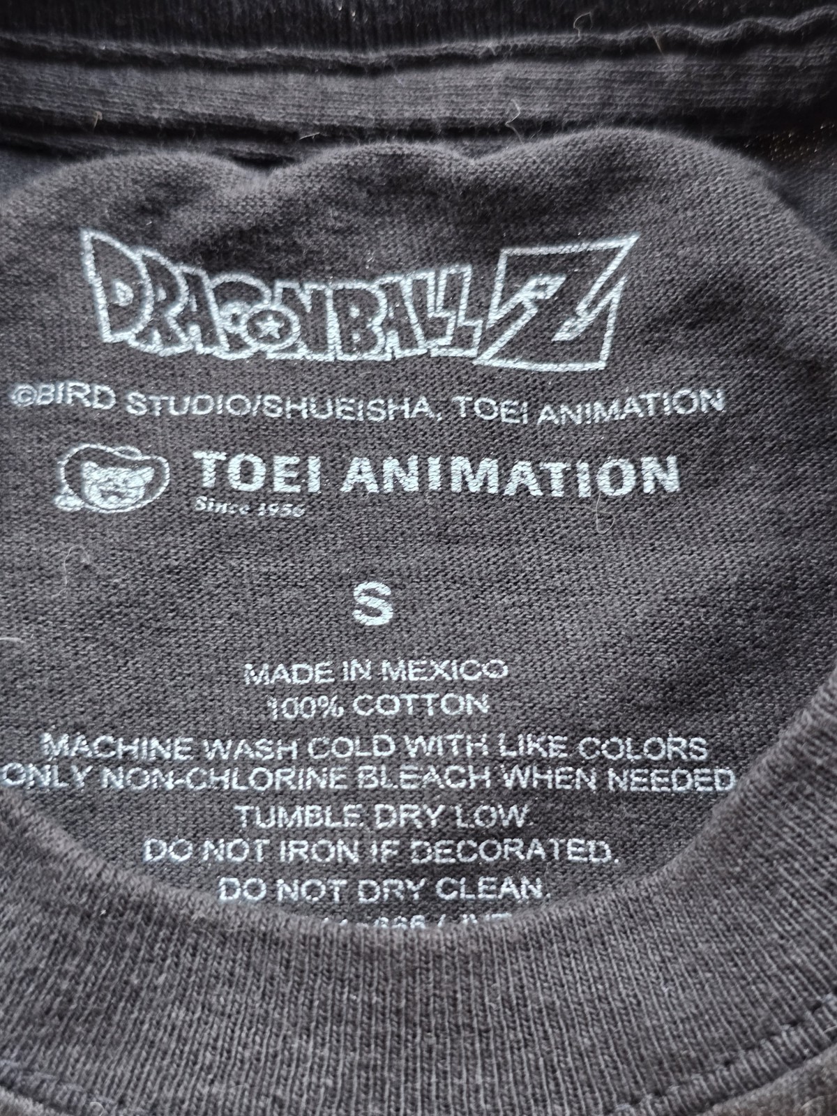 Dragon Ball Z Mens T-Shirt -Orange Black Size Small 100% Cotton