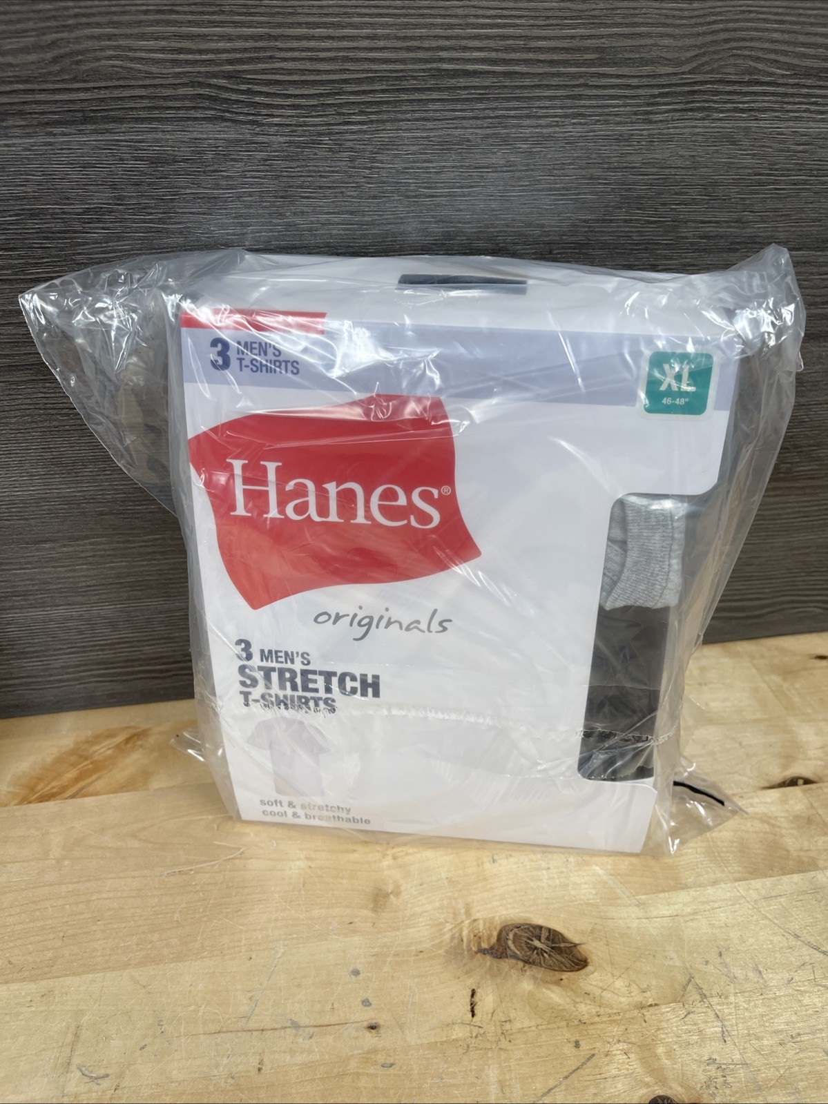 3 Pack Hanes Men’s Stretch T-Shirts Cool And Breathable Size XL New