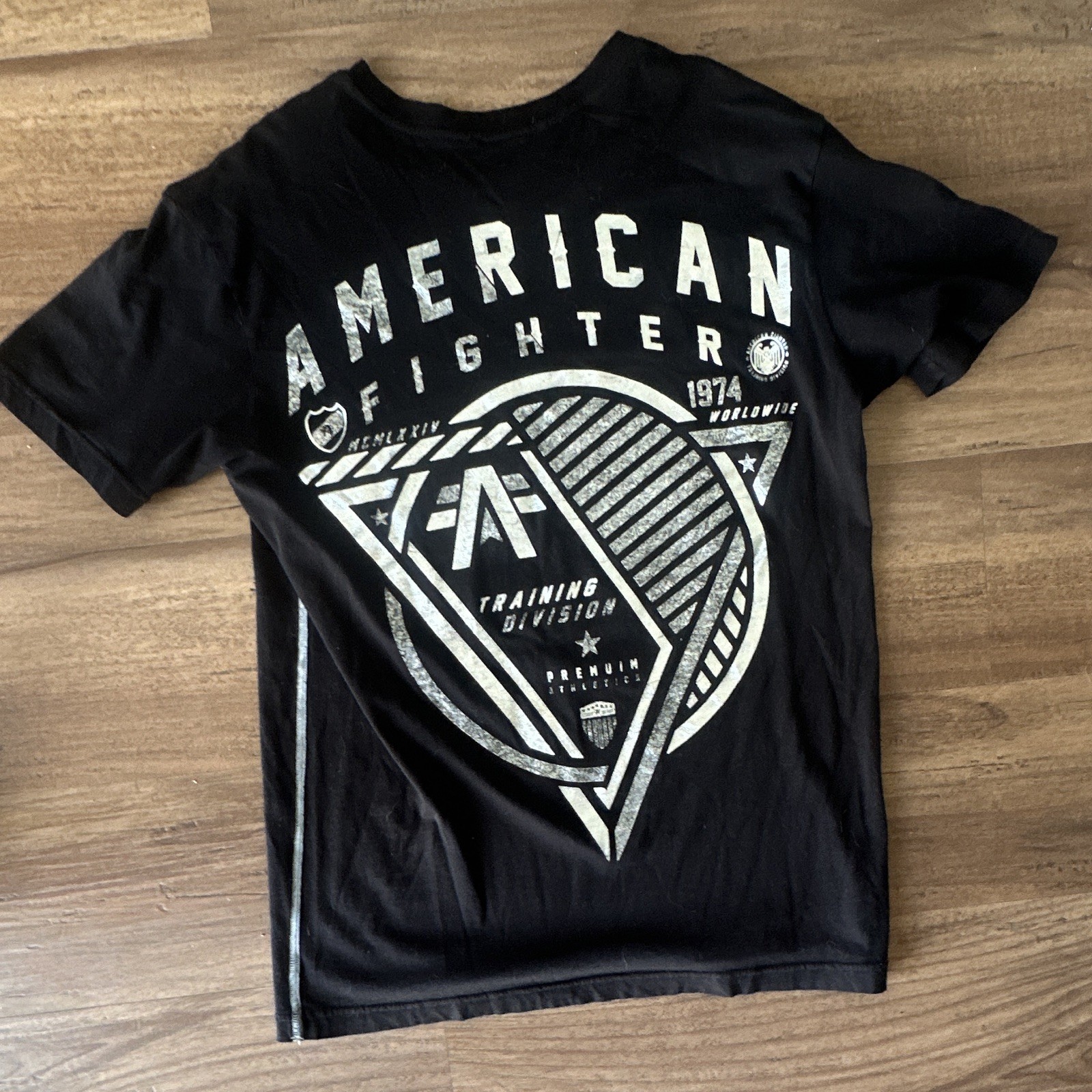 American Fighter Training Division Men’s Black Graphic Crew Neck Tee M