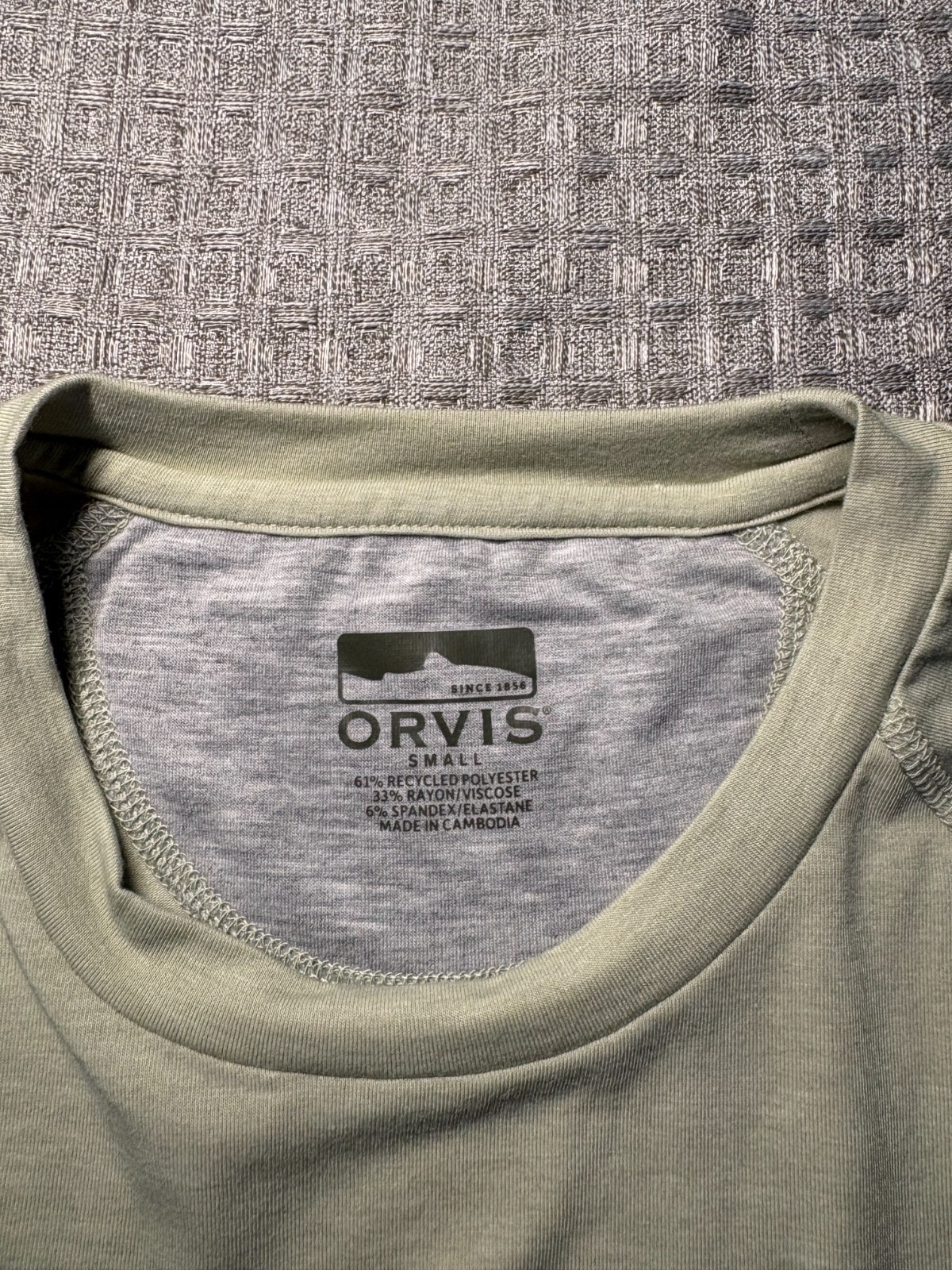 Orvis Men’s DriCast™ Crewneck T-Shirt Size Small Celadon
