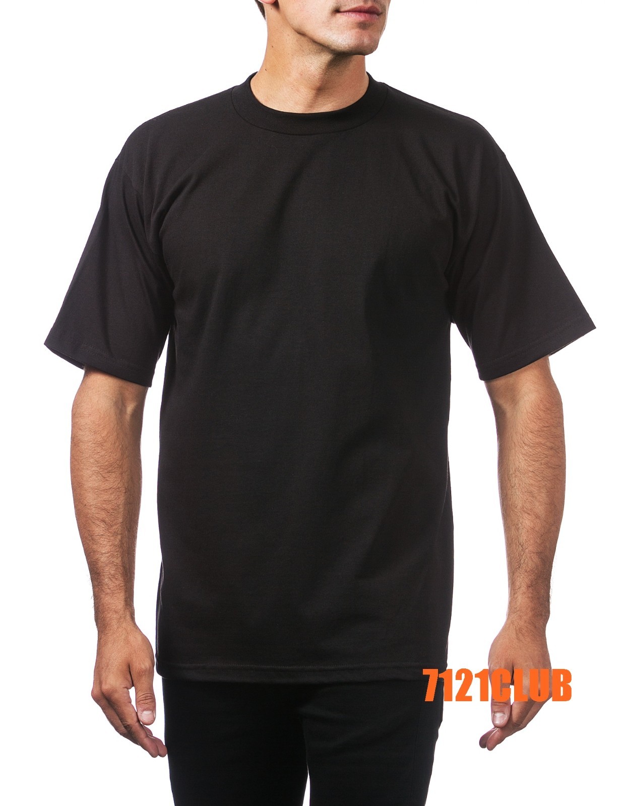 6 PACK PRO CLUB MENS T SHIRTS PLAIN BLACK PROCLUB HEAVYWEIGHT SHORT SLEEVE S-7XL