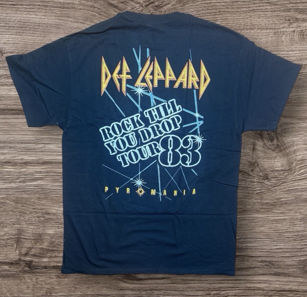 Def Leppard Pyromania Black T-Shirt Size Large