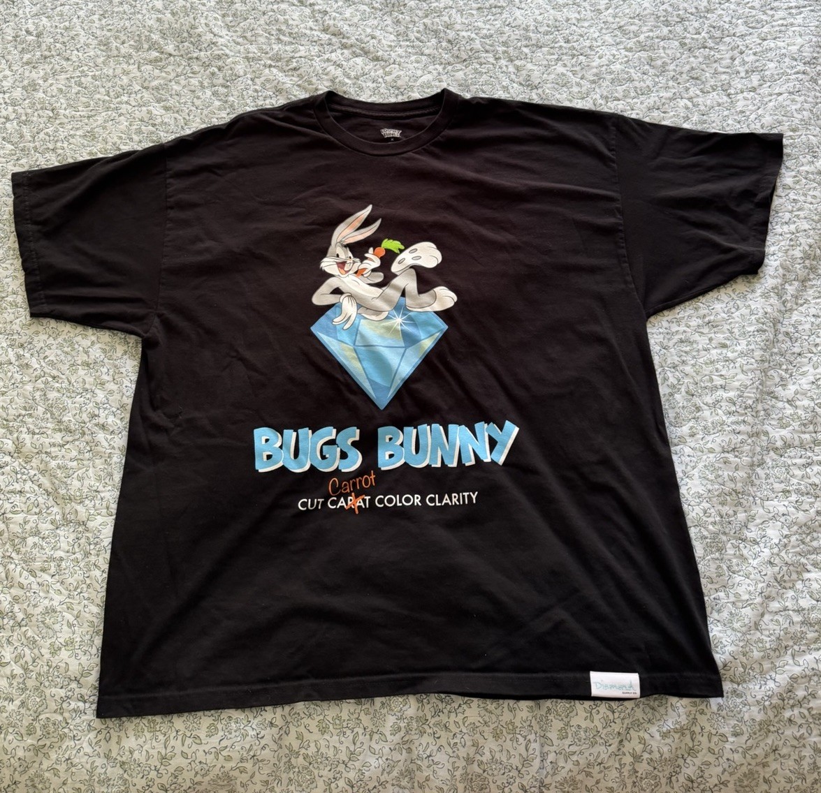 Diamond Supply Co x Looney Tunes Bugs Bunny Carrot Clarity 2XL tshirt Black