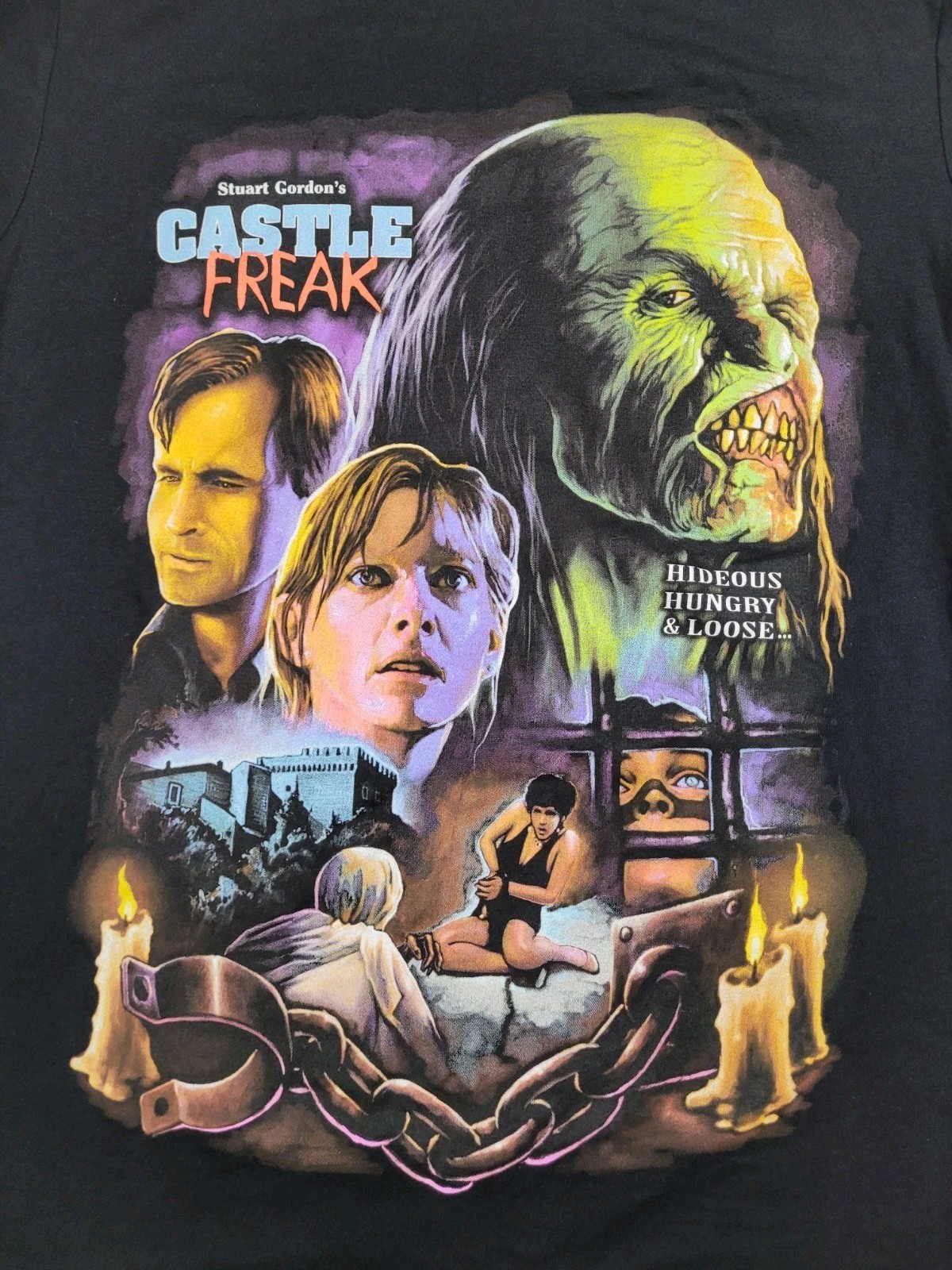 Castle Freak Terror Threads Tshirt Small Horror Film Black Jeffrey Combs