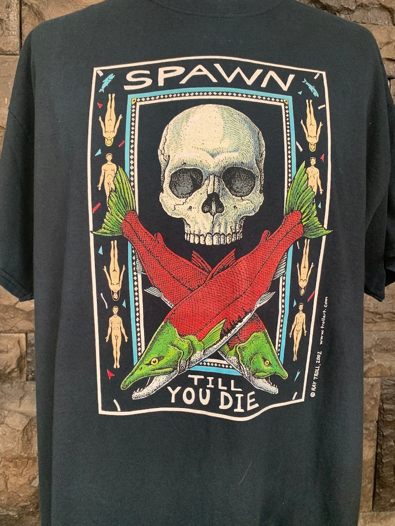 2002 SPAWN Till You Die T shirt Graphic Basic style Heavy Cotton NH22297