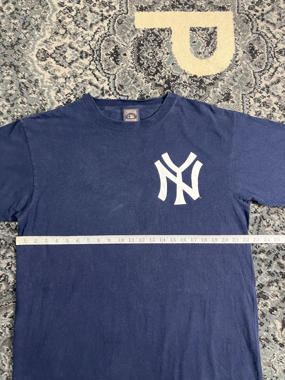 Vintage Majestic Cooperstown Collection Yankees Mantle 7 T Shirt Mens L