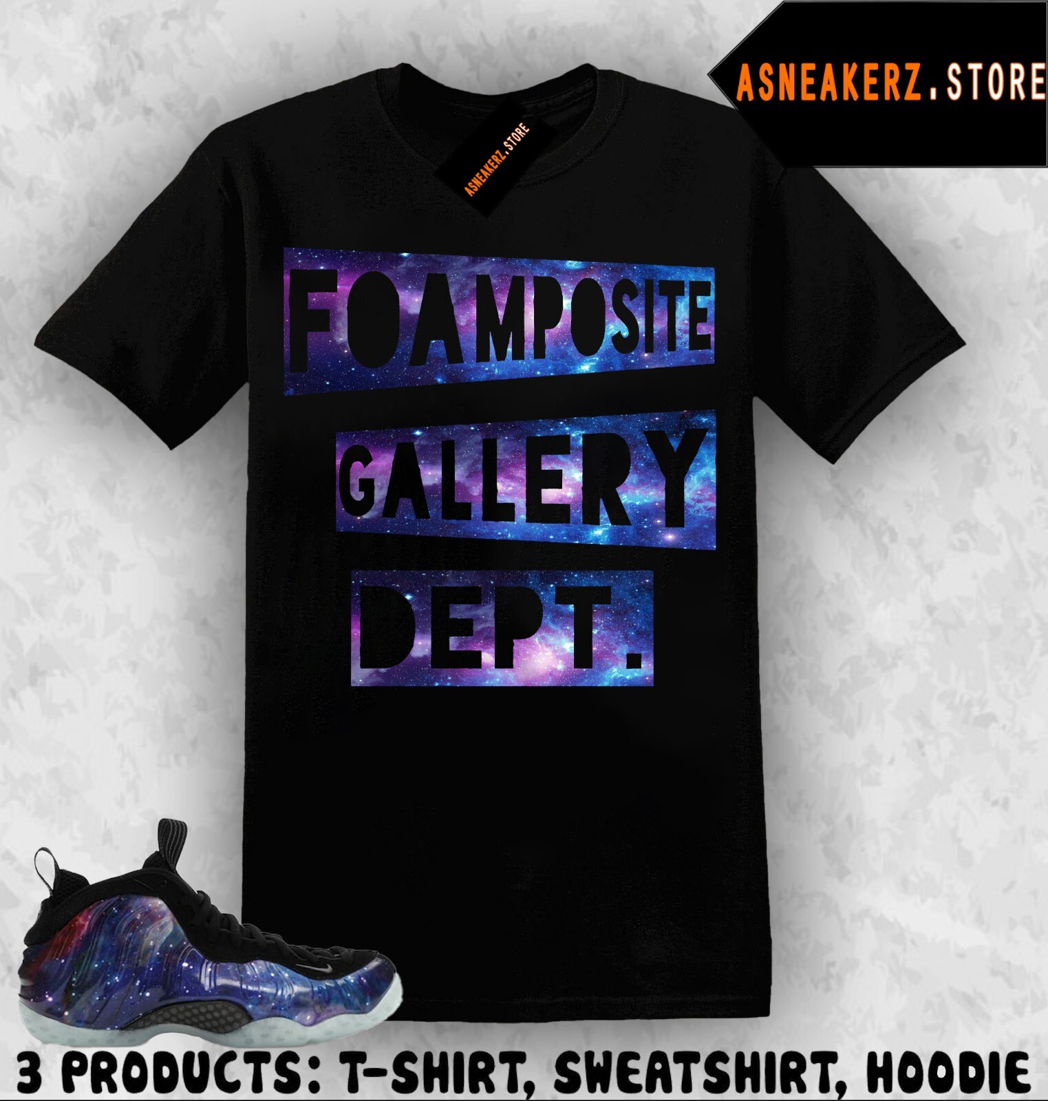 Tee Shirt Matching Foamposite One Galaxy 2025 Match Sneaker Gallery Dept T-Shirt
