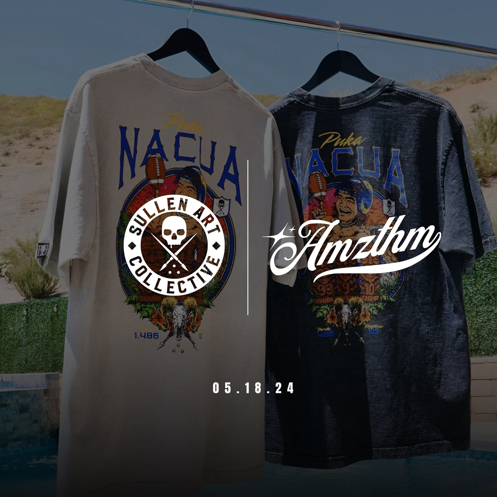 Sullen Men’s T-shirt Oversize Wide Fit Puka NACUA Heavyweight Premium Quality