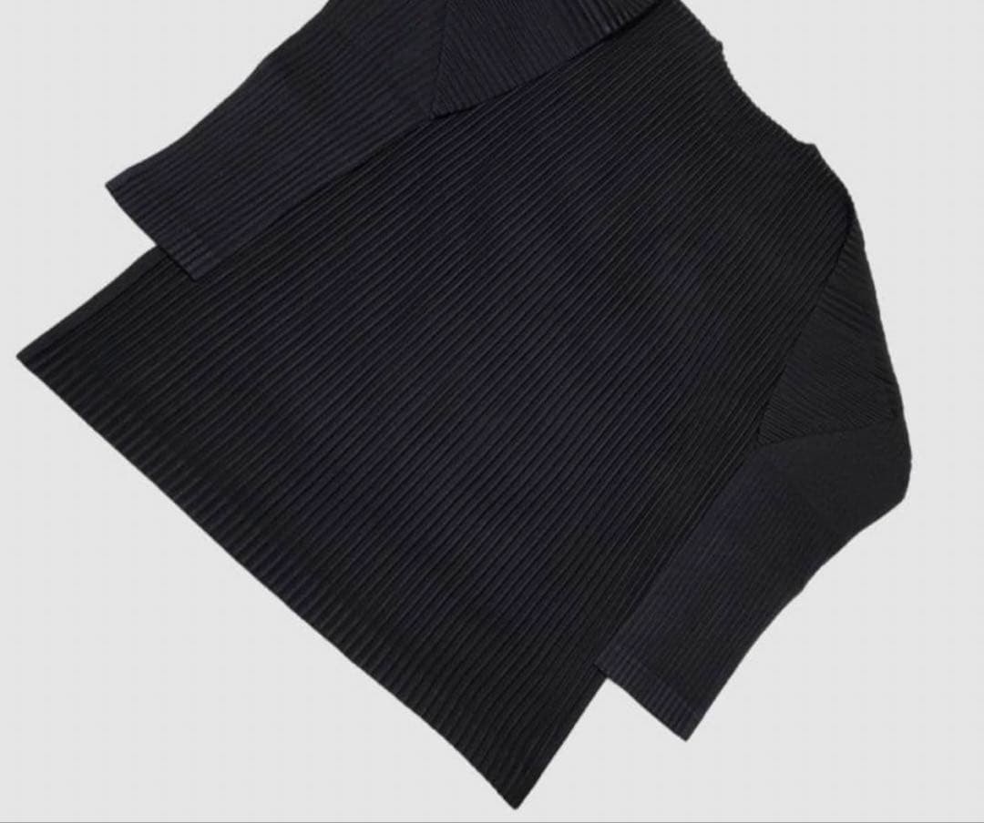 HOMME PLISSE ISSEY MIYAKE Long Sleeve T-Shirt Size 4 Black