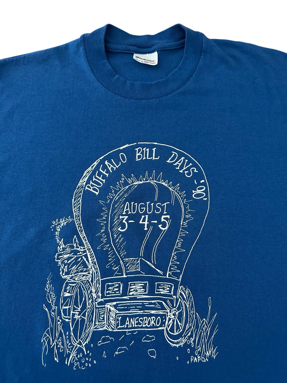 Vintage Buffalo Bill Days T Shirt Men’s XL Blue 90’s Lanesboro Minnesota USA