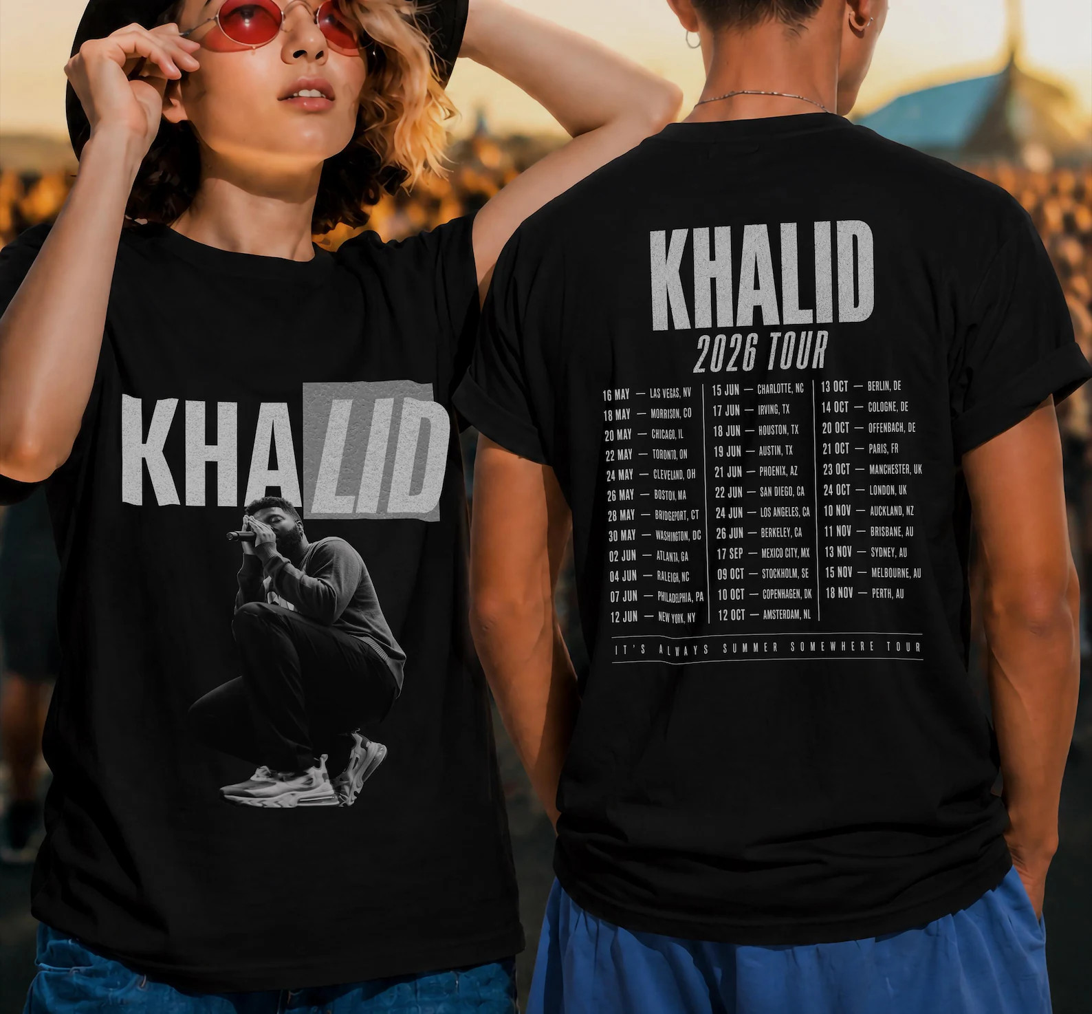 Khalid 2026 Tour Concert T-Shirt, R&B Music Graphic Tee