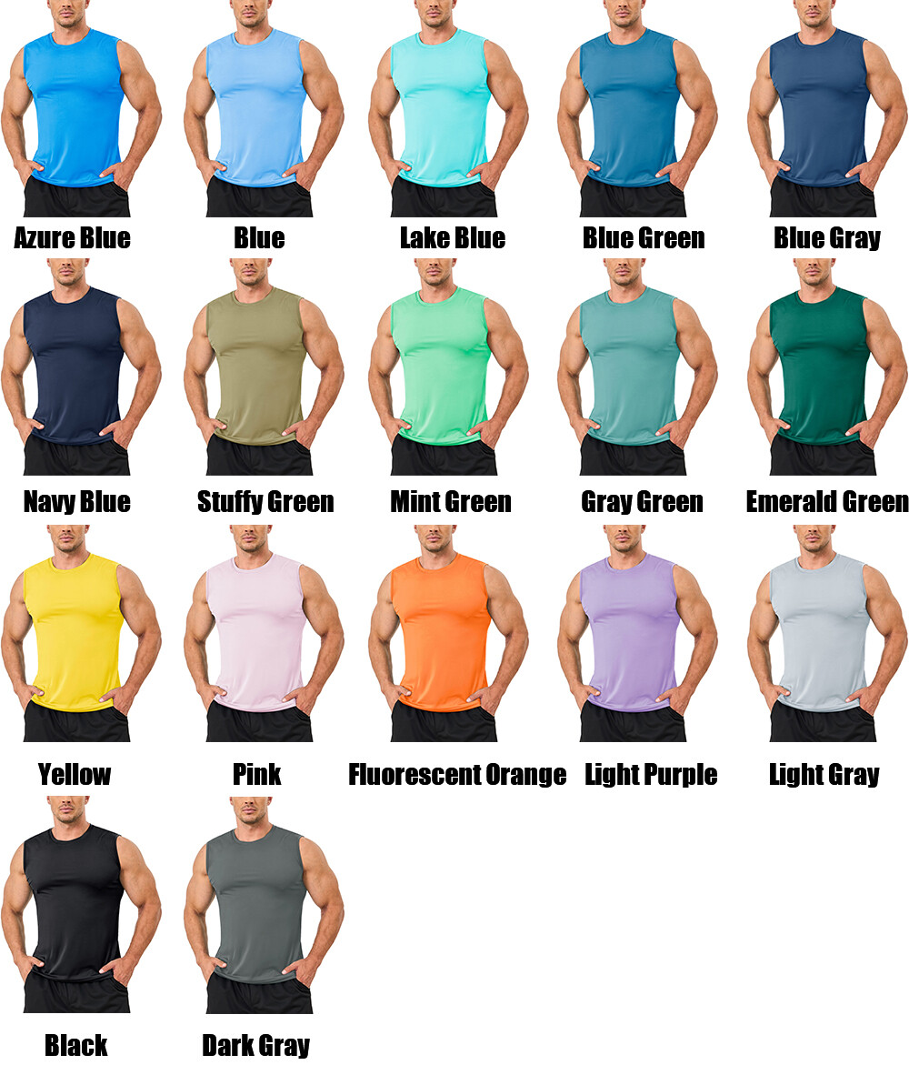 Men’s Sleeveless Tank Tops Muscel Tee Gym Workout Summer Quick Dry Undershirts