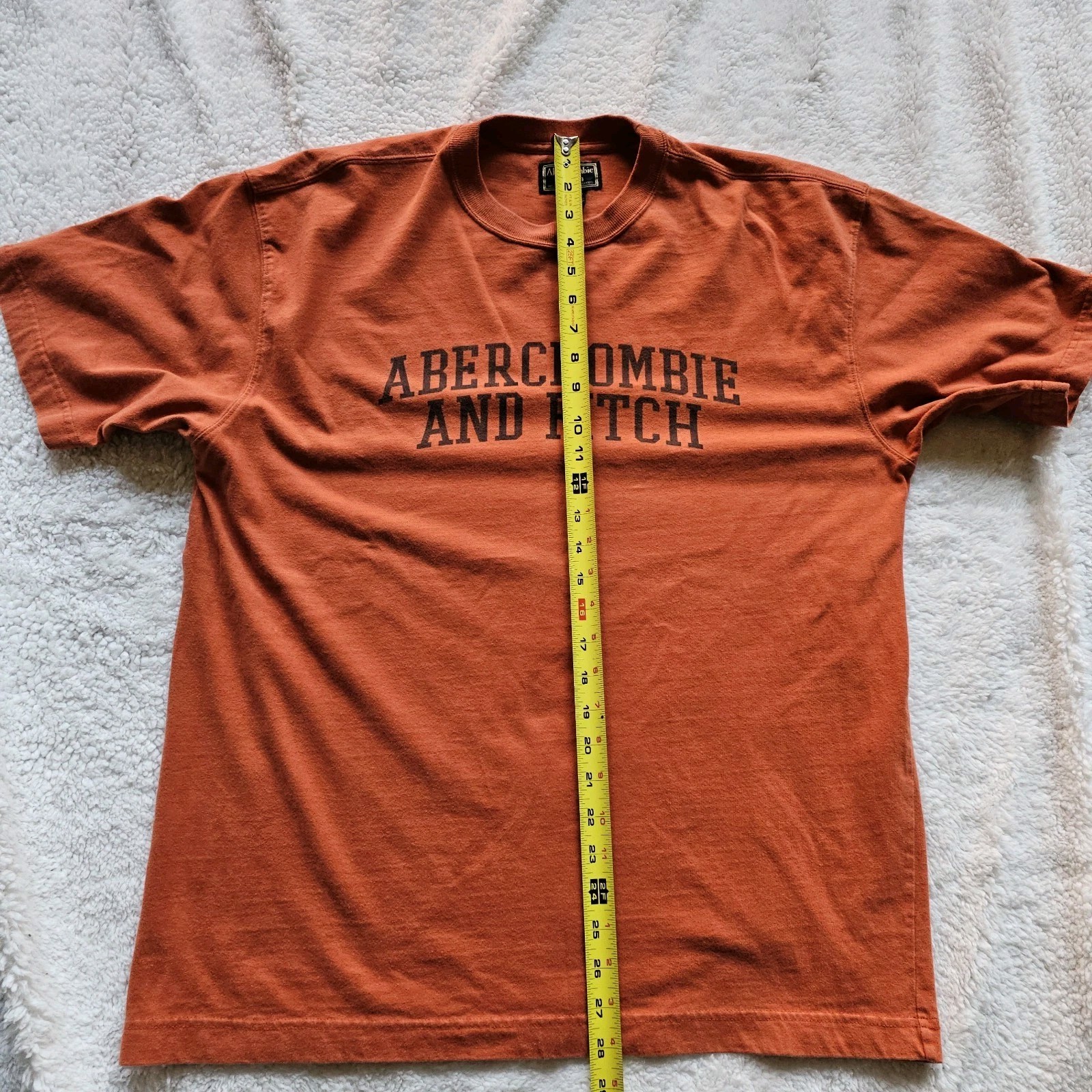Vintage Abercrombie & Fitch Tap IT Y2K Graphic Tee M Banned Shirt Rare Orange