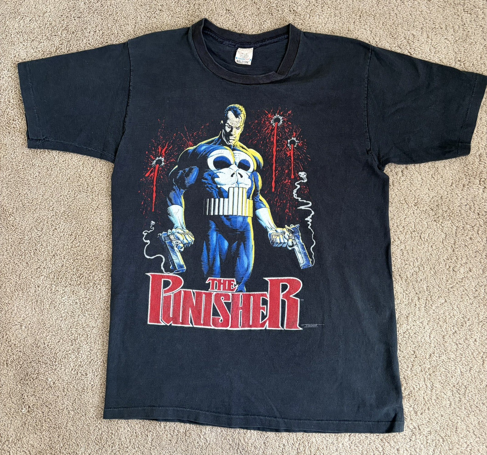 Vintage The Punisher Single Stitch Shirt 1989 X Men Marvel Comics Large