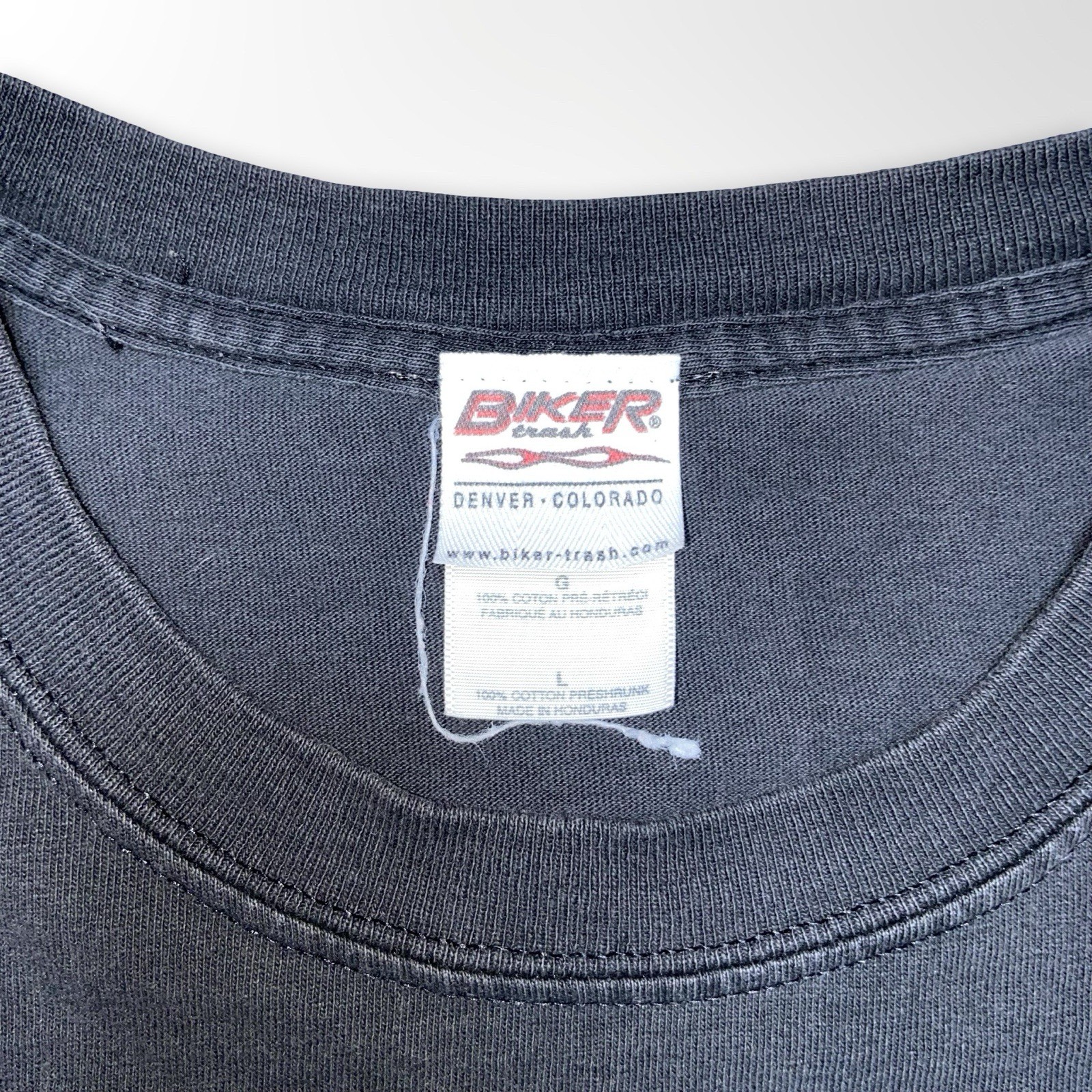 Vintage Biker Trash Specialty Lubricants T-Shirt Mens Large Black Fade Tee
