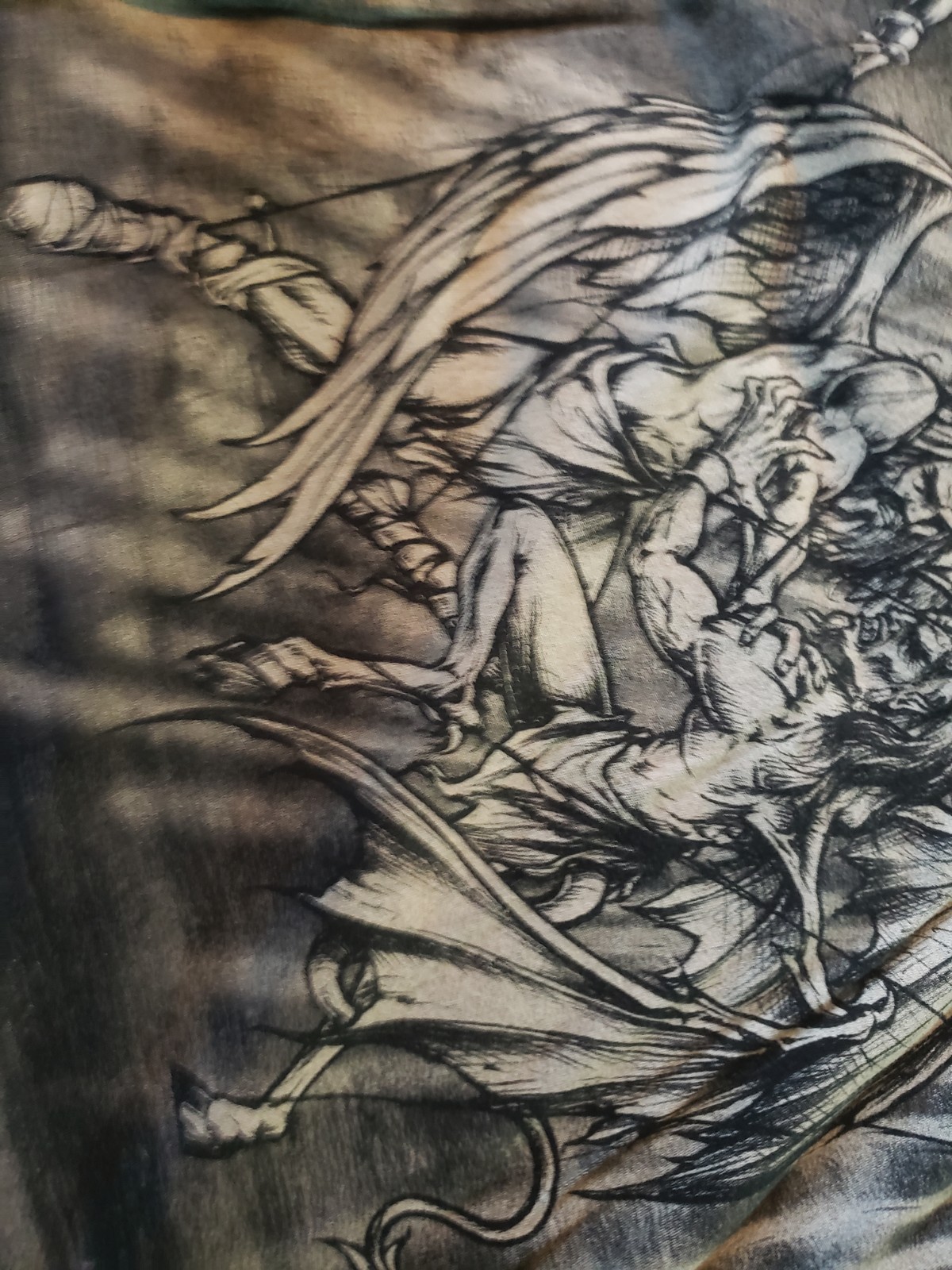 vintage XL Affliction Puppet Master t-shirt skeleton god and devil.