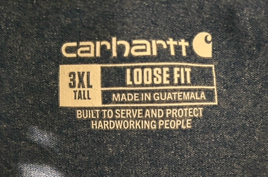 Carhartt K126 Men’s Heavyweight Long-Sleeve Pocket T-Shirt Blue 3XLT Loose Fit