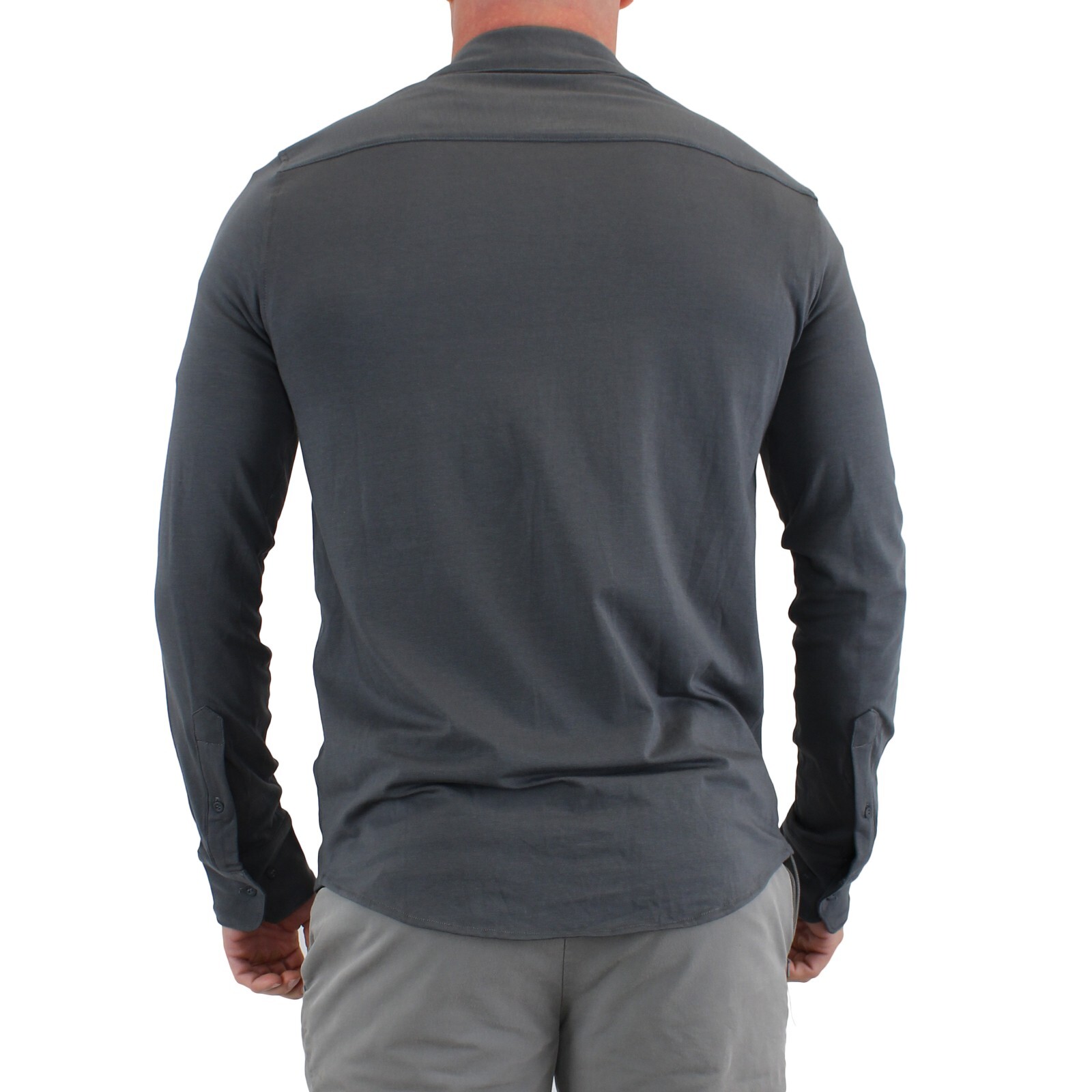 True Classic Men’s, Knit Long Sleeve, Slightly Relaxed Fit Collard Shirt