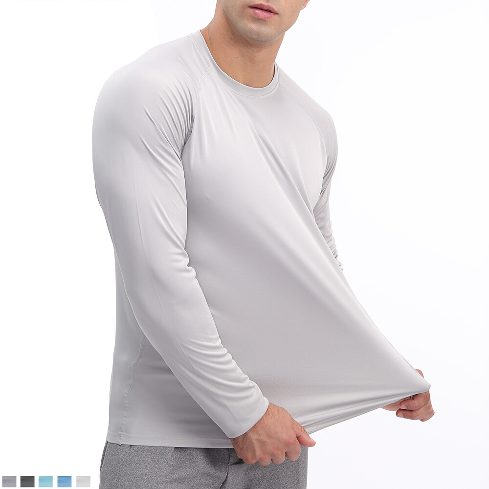 Mens Outdoor Sun Block T-Shirt UPF50+ Hiking Fishing Skin Protection UV Tee Tops