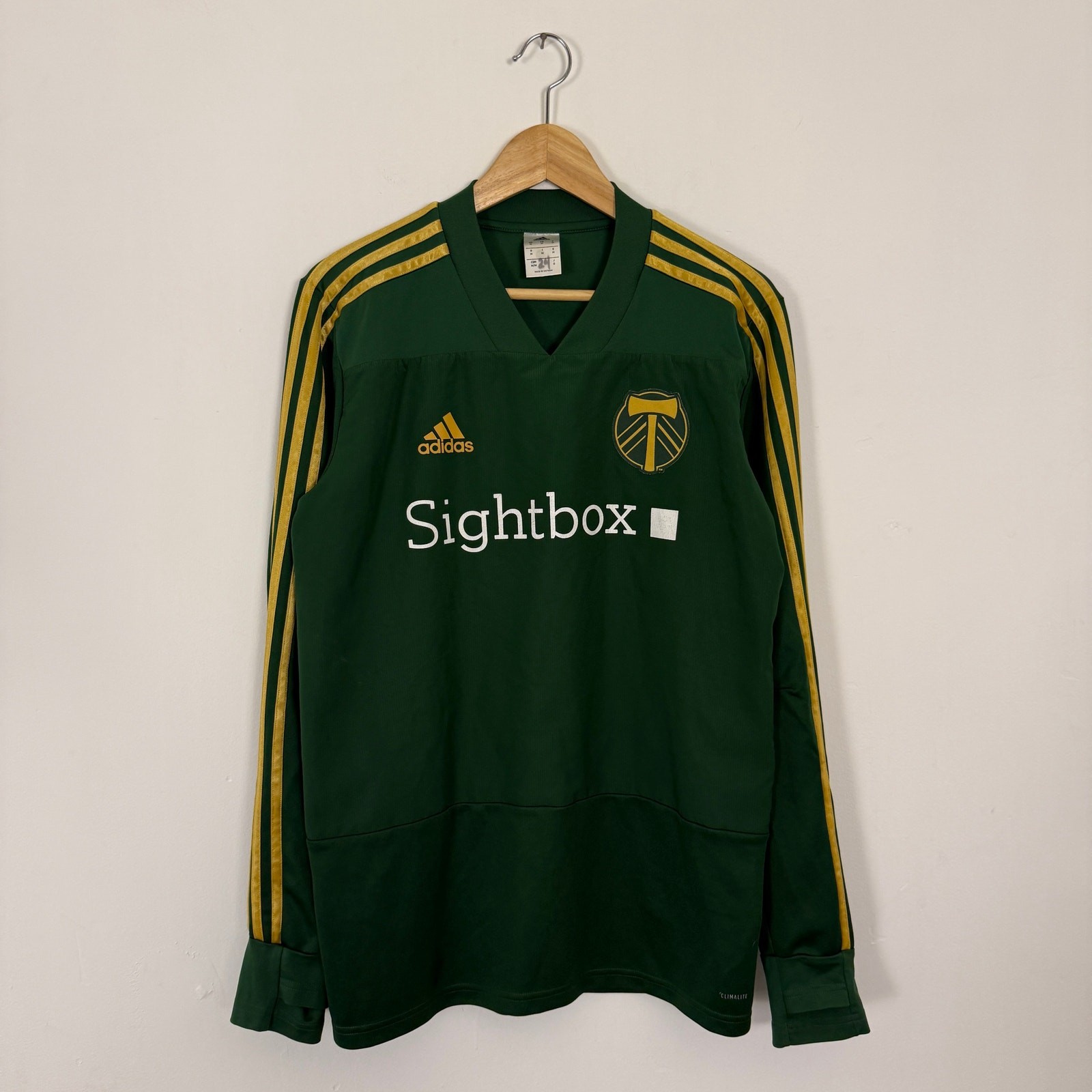 Adidas Portland Timbers MLS Soccer Long Sleeve Sports Jersey Medium Green