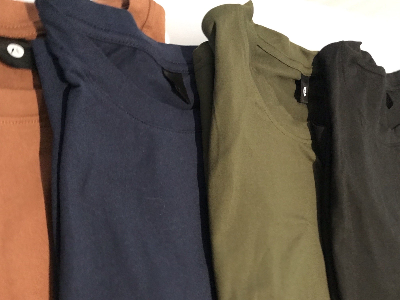 Men’s Long Sleeve T-shirts Oversized XL Army Green, Black, Blue, Brown