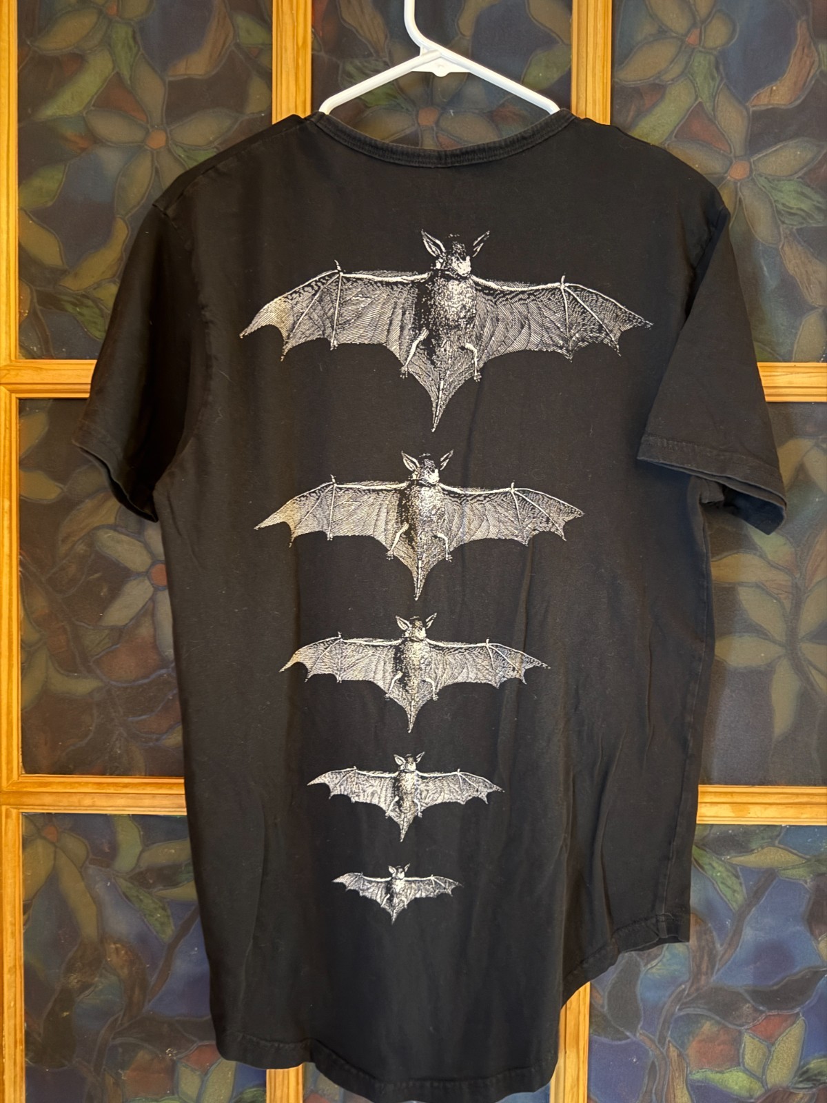 2pc Black Craft Cult II & III Graphic T-Shirts Size LARGE Black Bats Triple Moon