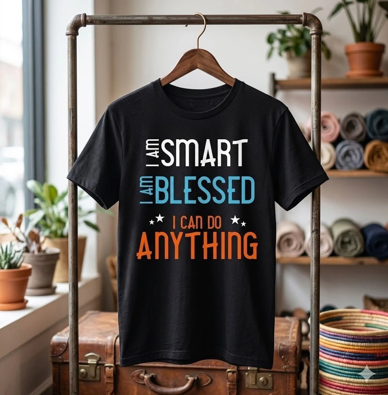 I Am Smart Blessed Motivational Positive Quote Shirt