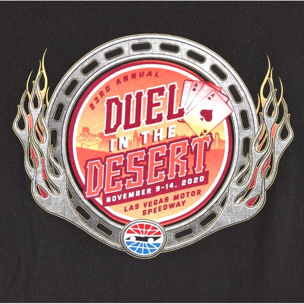 23rd Annual Duel in the Desert Las Vegas Motor Speedway T Shirt Mens Large Black