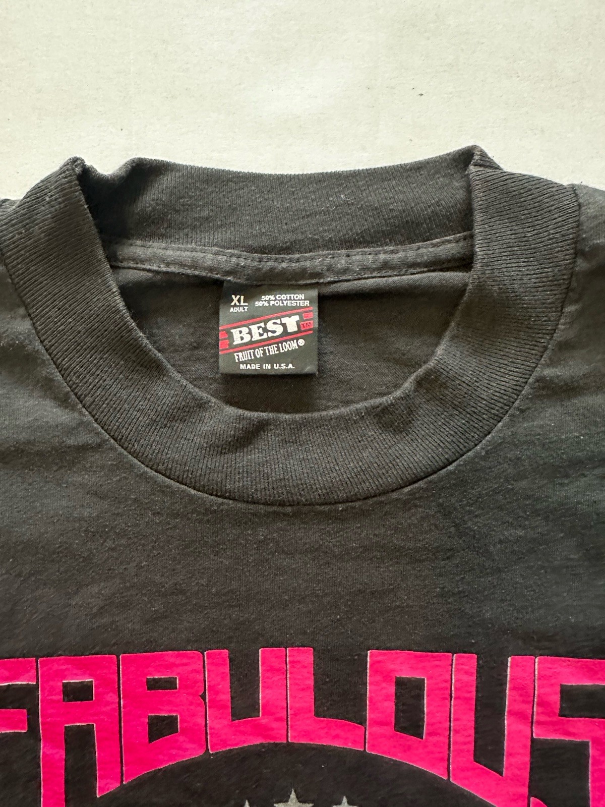 Vtg Fabulous 50’s Pink Corvette Spokane Albertsons Single Stitch Tee Sz XL USA.