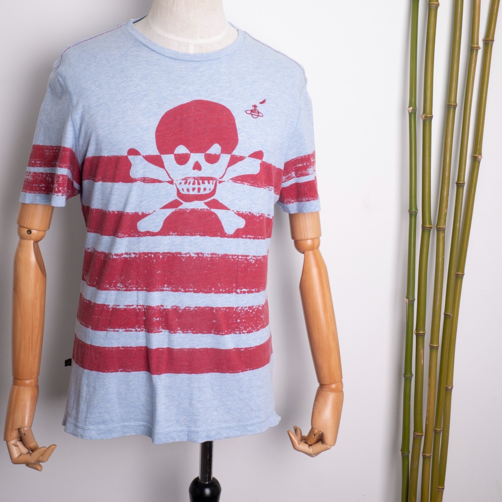 VIVIENNE WESTWOOD ANGLOMANIA x LEE Short Sleeve Crew Neck Big Logo BlueT-Shit S